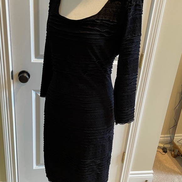 NWT Max Studio Three Quarter Sleeve Black Dress - Picture 14 of 15
